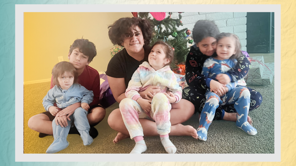 Faleta family on Christmas morning.